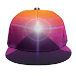 Synthwave Pyramid Print Snapback Cap