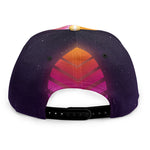 Synthwave Pyramid Print Snapback Cap
