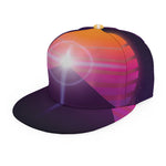 Synthwave Pyramid Print Snapback Cap