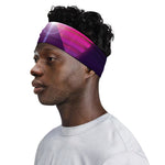 Synthwave Pyramid Print Sports Headband