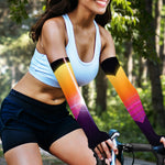 Synthwave Pyramid Print Sun Protection Arm Sleeves