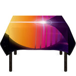 Synthwave Pyramid Print Tablecloth