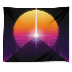 Synthwave Pyramid Print Tapestry