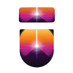 Synthwave Pyramid Print Toilet Lid And Tank Cover Set