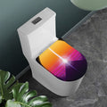 Synthwave Pyramid Print Toilet Lid Cover