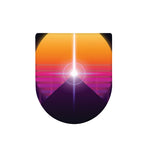 Synthwave Pyramid Print Toilet Lid Cover