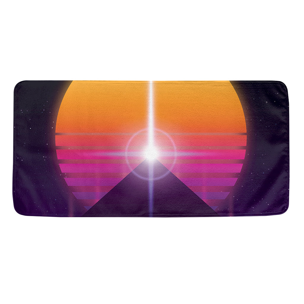 Synthwave Pyramid Print Towel