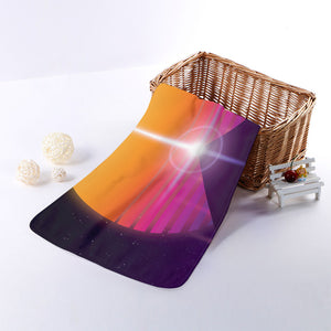 Synthwave Pyramid Print Towel