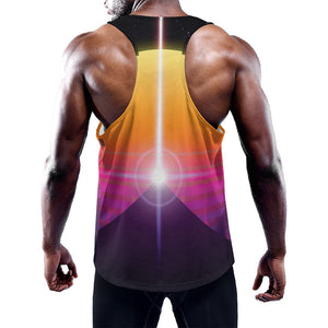 Synthwave Pyramid Print Training Tank Top