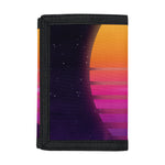 Synthwave Pyramid Print Trifold Wallet