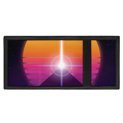 Synthwave Pyramid Print Trifold Wallet