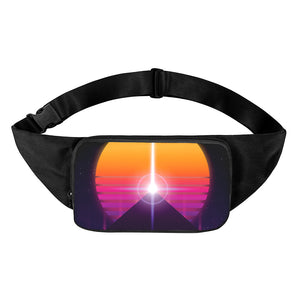 Synthwave Pyramid Print Waist Bag