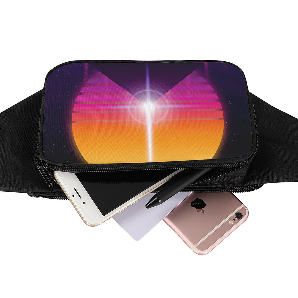 Synthwave Pyramid Print Waist Bag