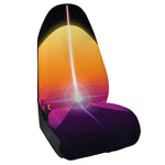 Synthwave Pyramid Print Waterproof Car Seat Cover