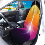 Synthwave Pyramid Print Waterproof Car Seat Cover