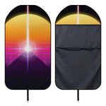 Synthwave Pyramid Print Waterproof Car Seat Cover