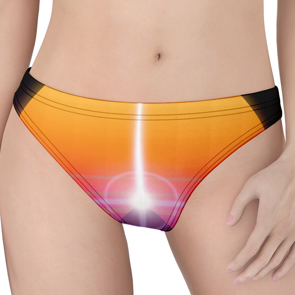 Synthwave Pyramid Print Women's Thong
