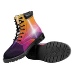 Synthwave Pyramid Print Work Boots