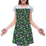 T-Rex And Dino Fossil Pattern Print Adjustable Apron