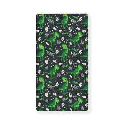 T-Rex And Dino Fossil Pattern Print Baby Crib Sheet