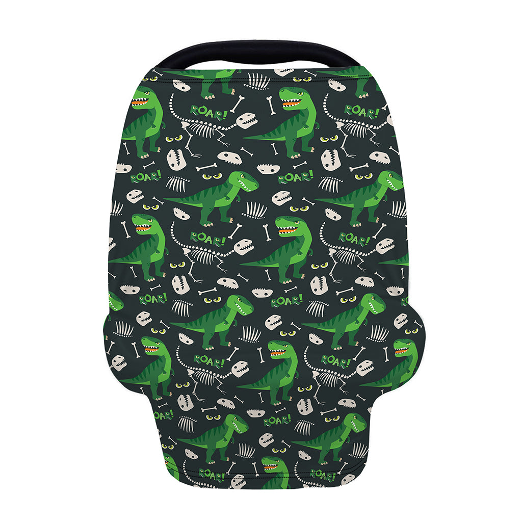 T-Rex And Dino Fossil Pattern Print Baby Seat Cover