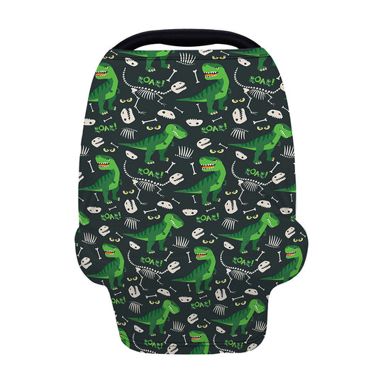 T-Rex And Dino Fossil Pattern Print Baby Seat Cover