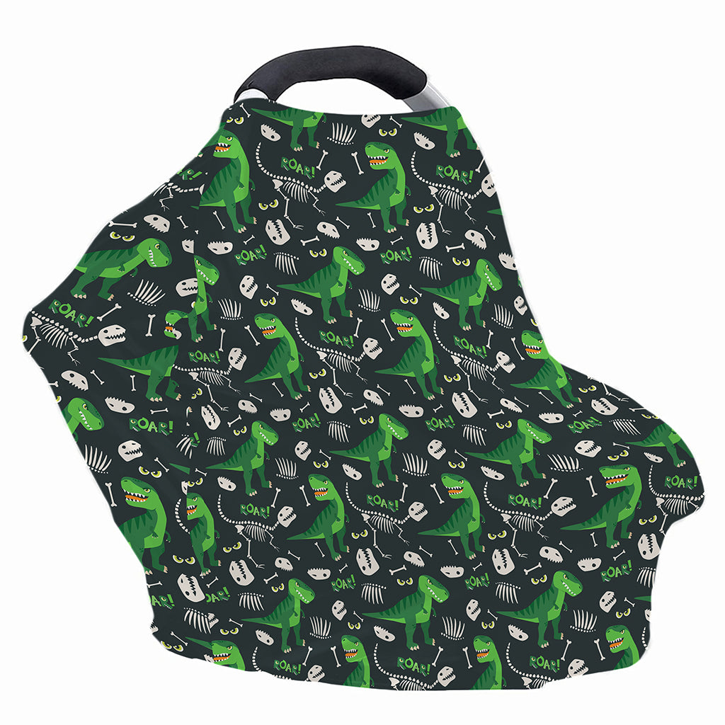 T-Rex And Dino Fossil Pattern Print Baby Seat Cover