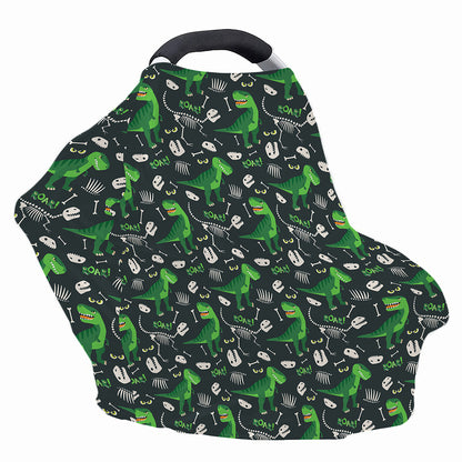 T-Rex And Dino Fossil Pattern Print Baby Seat Cover