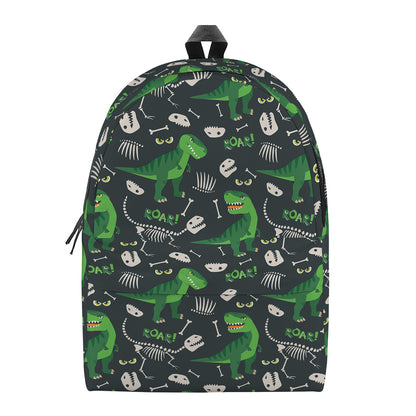 T-Rex And Dino Fossil Pattern Print Backpack