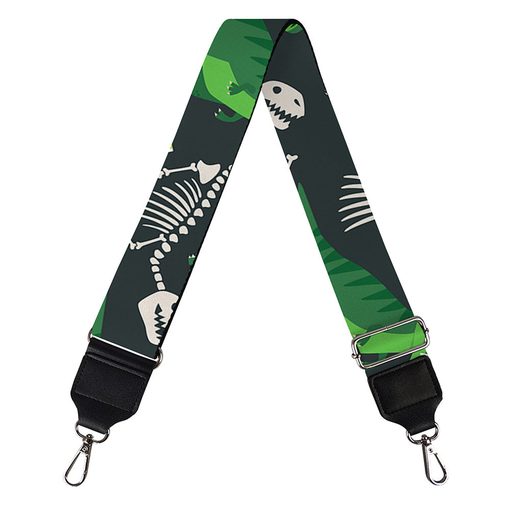 T-Rex And Dino Fossil Pattern Print Bag Strap