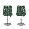 T-Rex And Dino Fossil Pattern Print Bar Stool Covers