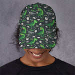 T-Rex And Dino Fossil Pattern Print Baseball Cap