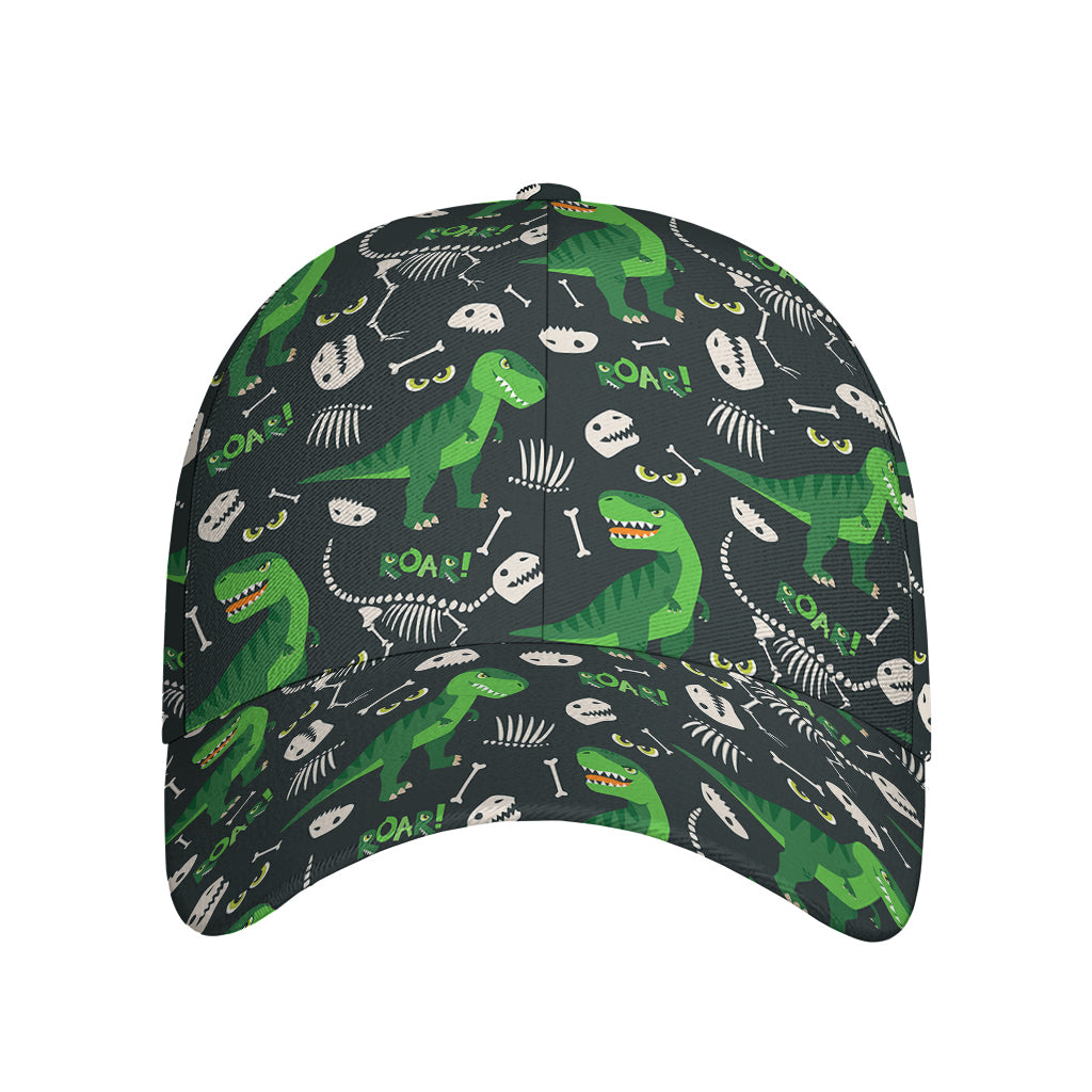 T-Rex And Dino Fossil Pattern Print Baseball Cap