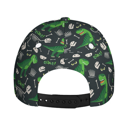 T-Rex And Dino Fossil Pattern Print Baseball Cap