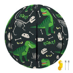 T-Rex And Dino Fossil Pattern Print Basketball