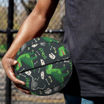 T-Rex And Dino Fossil Pattern Print Basketball