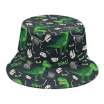 T-Rex And Dino Fossil Pattern Print Bucket Hat