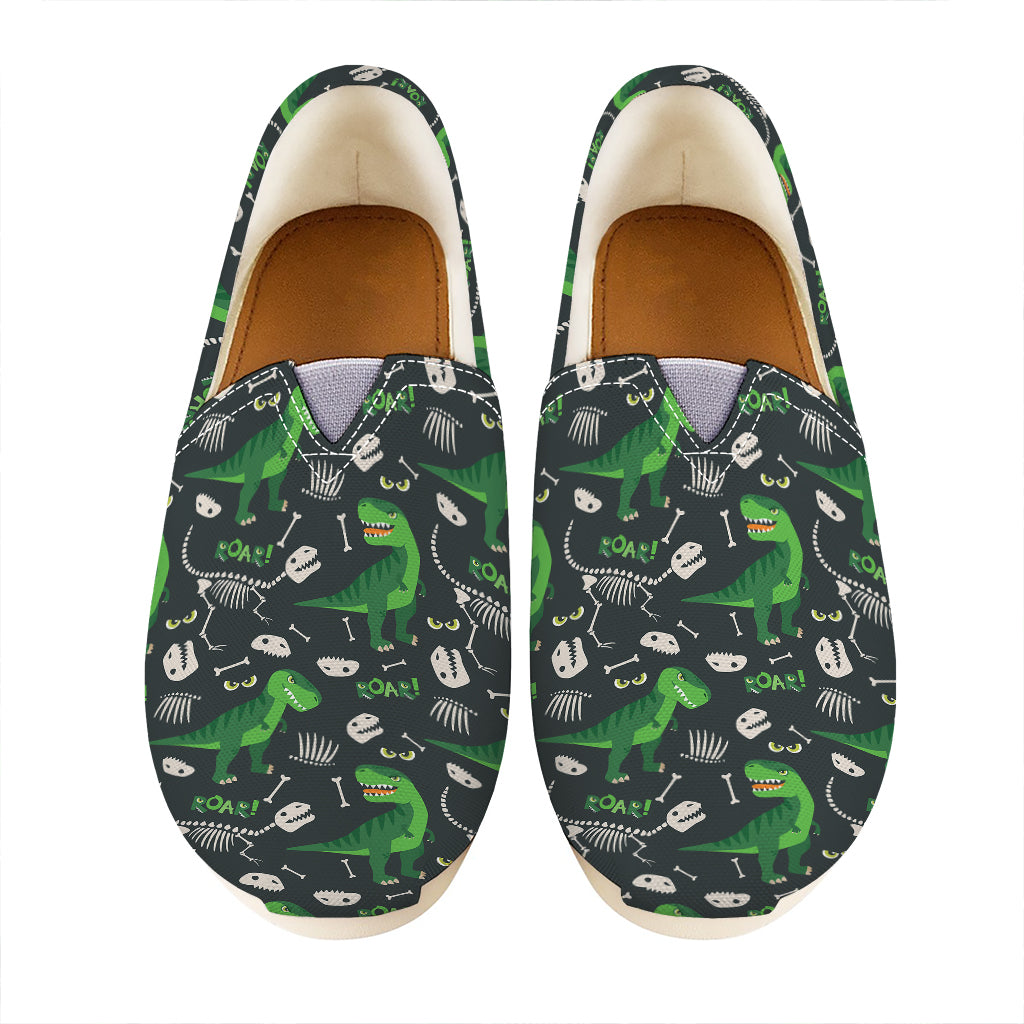 T-Rex And Dino Fossil Pattern Print Casual Shoes