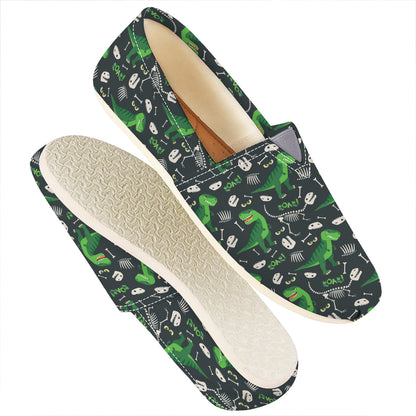 T-Rex And Dino Fossil Pattern Print Casual Shoes