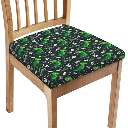 T-Rex And Dino Fossil Pattern Print Chair Cushion Cover