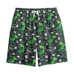 T-Rex And Dino Fossil Pattern Print Cotton Shorts