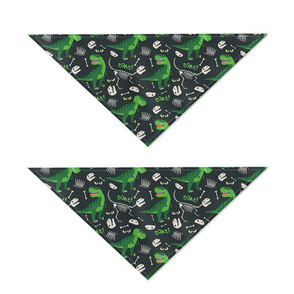 T-Rex And Dino Fossil Pattern Print Dog Bandana