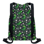 T-Rex And Dino Fossil Pattern Print Drawstring Backpack