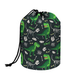 T-Rex And Dino Fossil Pattern Print Drawstring Makeup Bag