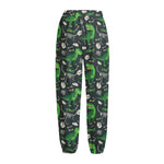 T-Rex And Dino Fossil Pattern Print Fleece Lined Knit Pants