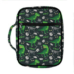 T-Rex And Dino Fossil Pattern Print Front Pocket Bible Bag