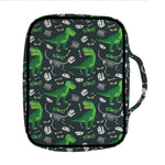 T-Rex And Dino Fossil Pattern Print Front Pocket Bible Bag