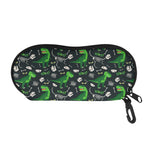 T-Rex And Dino Fossil Pattern Print Glasses Case