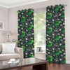 T-Rex And Dino Fossil Pattern Print Grommet Curtains