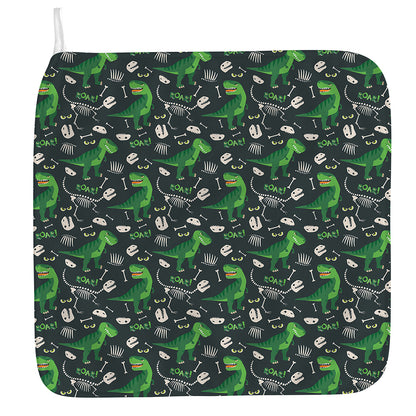 T-Rex And Dino Fossil Pattern Print Hand Towel